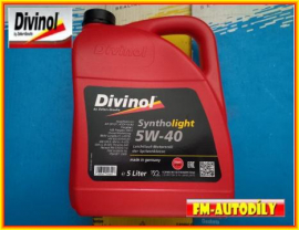 Olej 5W40 5L Syntho Light Start Stop DIVINOL+ ZDARMA štítek na výměnu
