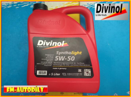 Olej 5W50 5L Syntho Light DIVINOL + ZDARMA štítek navýměnu