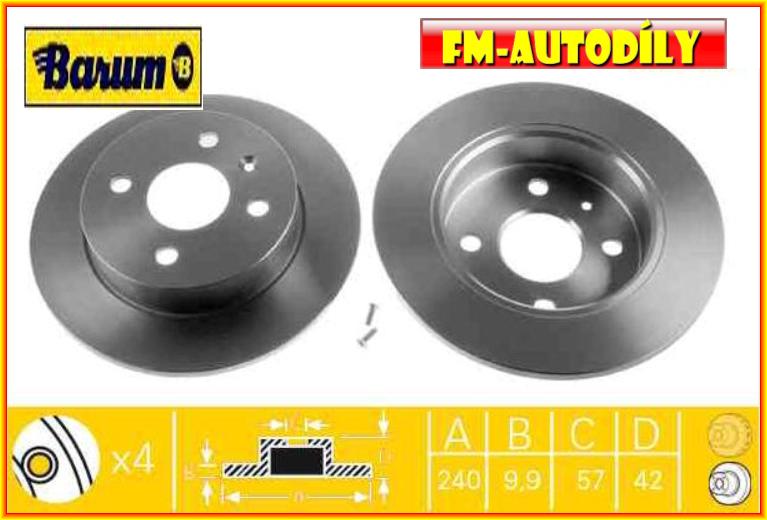 Brzdový kotouč 0021 BARUM Opel Astra G H Meriva