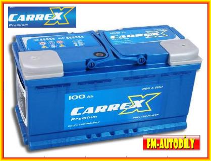 Autobaterie CARREX 12V 100 Ah Premium