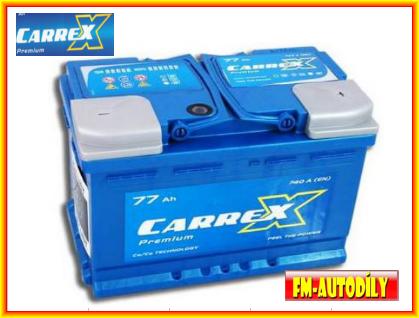Autobaterie 12V 77 Ah CARREX PREMIUM Nissan Atleon Cabstar absolutní novinka roku 2020
