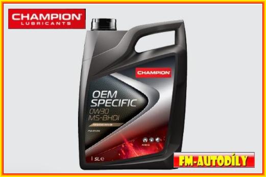 Olej 0W30 5L CHAMPION BM - BHDI specifikace C2 - 12 PSA 8712312 Citroen Peugeot Fiat Iveco