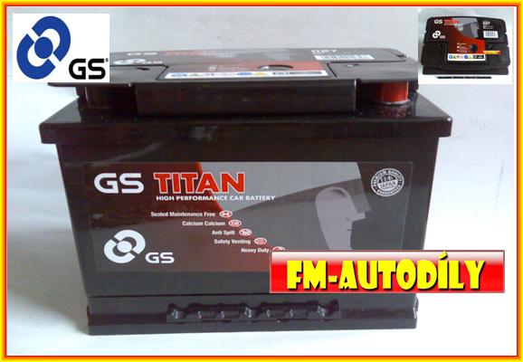 Autobaterie 60 Ah GS Titan typ 56219