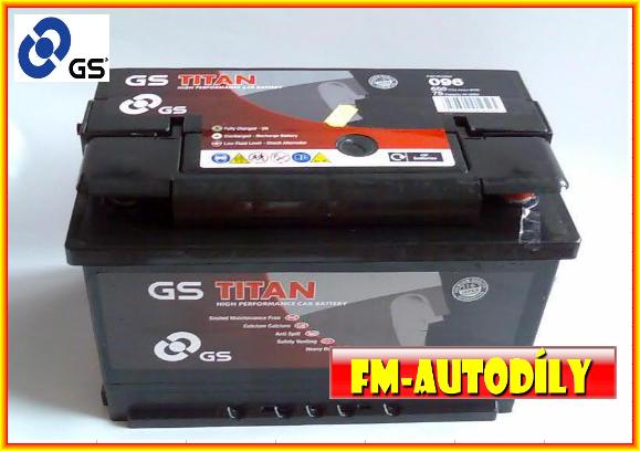 Autobaterie 75 Ah GS Titan Škoda Octavia Golf Passat 1.9 TDi