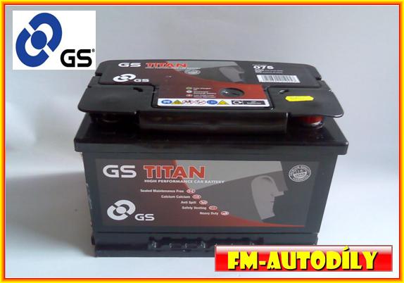 Autobaterie 60 Ah GS Titan Audi BMW Citroen Fiat Ford Mercedes Opel Seat Škoda VW