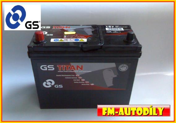 Autobaterie 45 Ah GS Silver Japan Korea typ 46B24R malé kontakty JAPAN