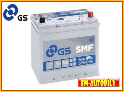 Autobaterie 35 Ah Pravá GS SMF Japan Korea Chevrolet Daewoo Daihatsu Mazda Nissan Subaru Suzuki