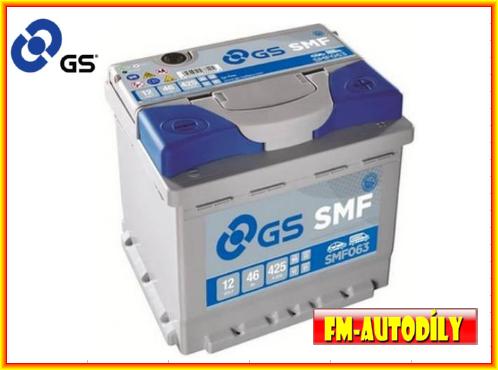 Autobaterie 46 Ah GS SMF kontakty EU