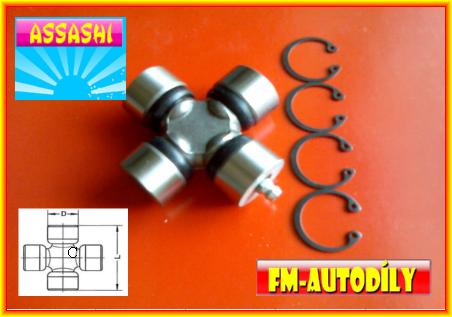 Kříž kardanu 25 x 63,8 mm ASSASHI ATV čtyřkolky Gladiator New Force