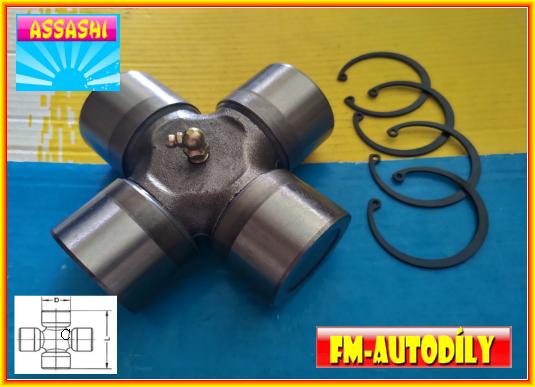 Kříž kardanu 57 x 144 mm ASSASHI Man F90 L2000 Renault Major R Volvo F6