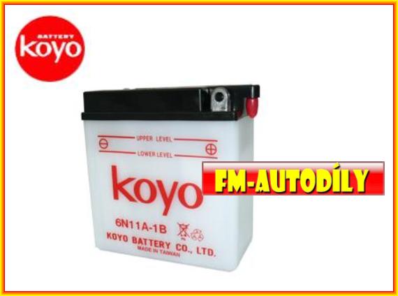 Motobaterie KOYO 6V 11Ah typ-6N11A-1B