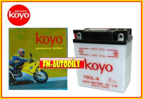 Motobaterie KOYO 12V 3Ah typ-YB3L-A