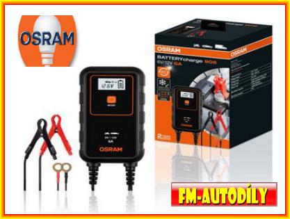 Nabíječka 6V a 12V 6A OSRAM pro osobní a dodávková vozidla a zahradní traktory