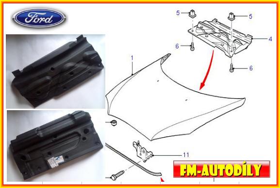 Rezonátor kapoty motoru 1125719 FORD Mondeo III
