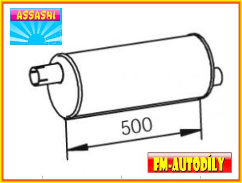 Tlumič výfuku 1003 ASSASHI Nissan Cabstar E 1998 až 2006